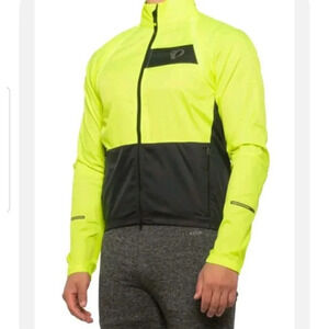 PEARL IZUMI size Small Mens Elite Escape Convertible Cycling Jacket Yellow/Black